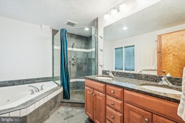 Bathroom, Dual Sink Vanities, Glass Shower, Interior