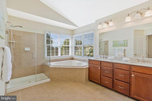 Bathroom, Dual Sink Vanities, Glass Shower, Interior
