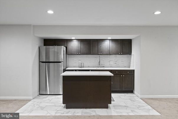 Interior, Kitchen, Marble, Recessed Lighting, Stainless Steel Appliances