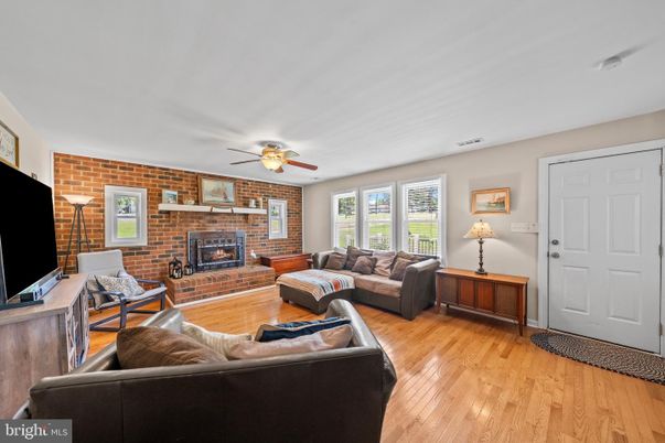 Fireplace, Interior, Living room, Stone Walls, Wood Texture Flooring