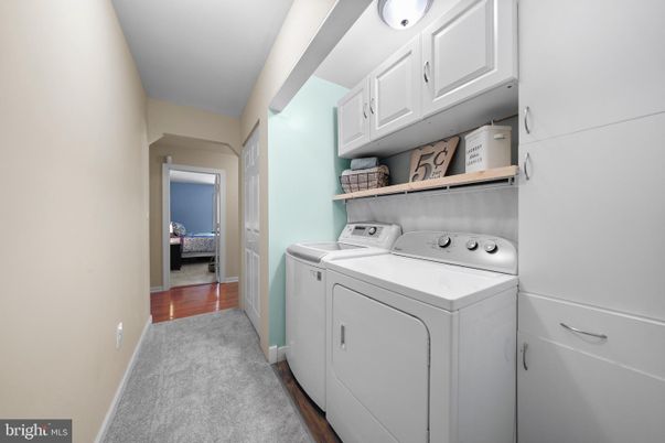 Interior, Washer, Wood Texture Flooring