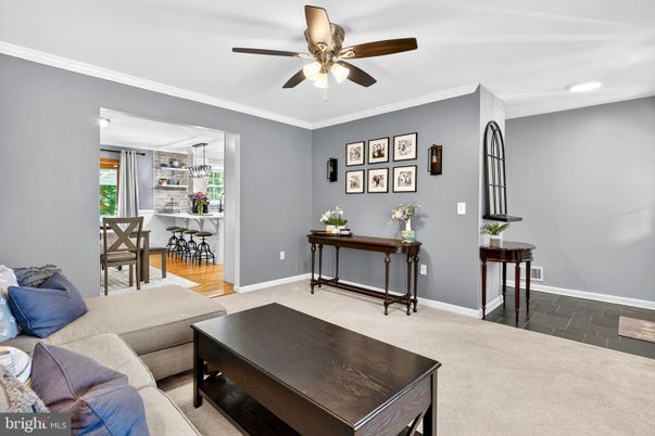 Dining room, Interior, Living room, Recessed Lighting, Wood Texture Flooring