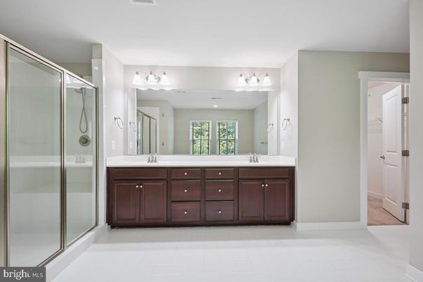 Bathroom, Dual Sink Vanities, Glass Shower, Interior