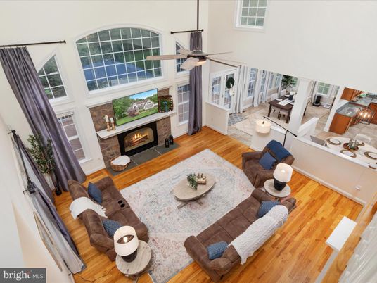 Dining room, Fireplace, Interior, Living room, Wood Texture Flooring