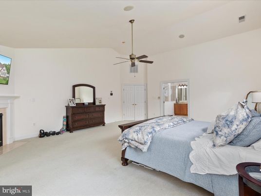 Bedroom, Fireplace, Interior