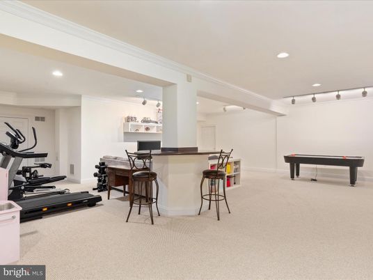 Billiard Table, Fitness Equipment, Game Room, Interior, Recessed Lighting