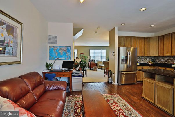 Interior, Kitchen, Living room, Recessed Lighting, Stainless Steel Appliances, Wood Texture Flooring