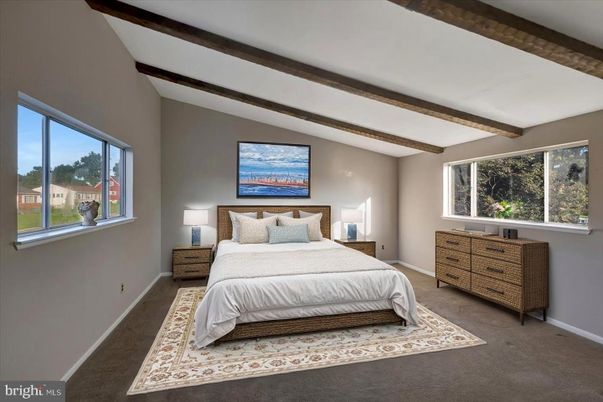 Bedroom, Interior, Wooden Beams