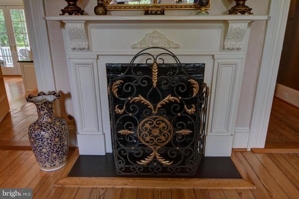 Fireplace, Interior, Wood Texture Flooring