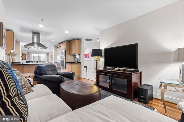 Interior, Kitchen, Living room, Recessed Lighting, Stainless Steel Appliances, Wood Texture Flooring