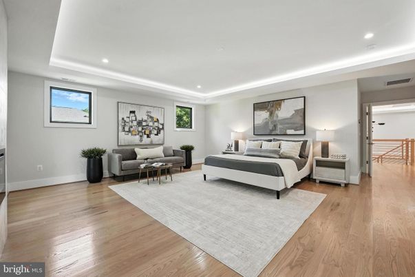 Bedroom, Interior, Living room, Recessed Lighting, Wood Texture Flooring