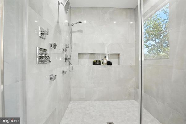 Bathroom, Glass Shower, Interior, Marble Walls
