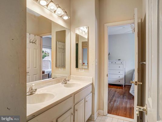 Bathroom, Dual Sink Vanities, Interior, Wood Texture Flooring