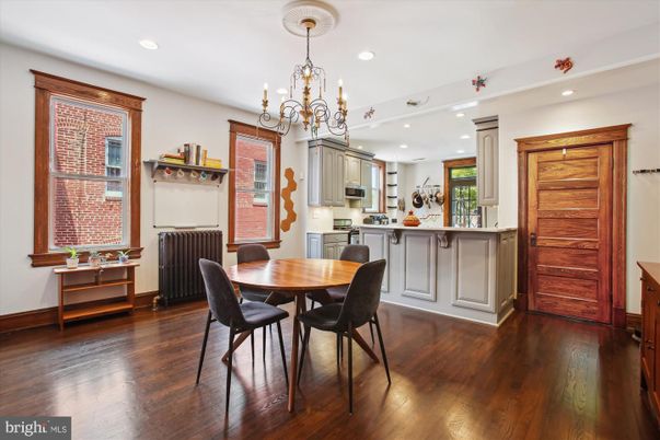 Chandelier, Dining room, Interior, Kitchen, Recessed Lighting, Wood Texture Flooring