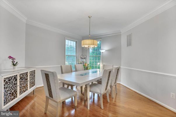 Chandelier, Dining room, Interior, Pendant Lights, Wood Texture Flooring