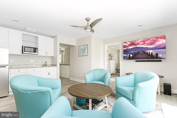 Interior, Kitchen, Living room, Stainless Steel Appliances, Wood Texture Flooring