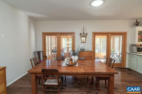 Dining room, Interior, Wood Texture Flooring