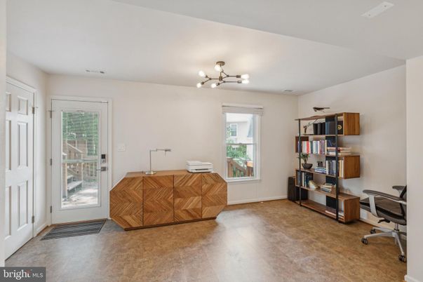 Chandelier, Home Office, Interior, Wood Texture Flooring