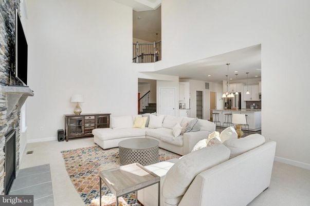 Fireplace, Interior, Kitchen, Living room, Pendant Lights, Recessed Lighting