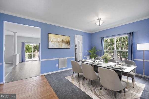 Dining room, Interior, Wood Texture Flooring