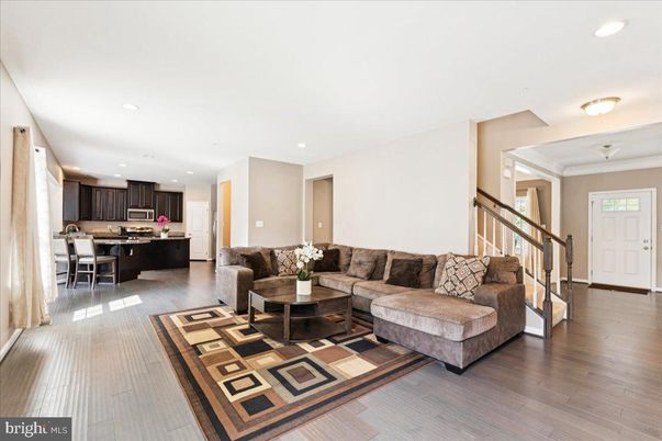 Dining room, Interior, Kitchen, Living room, Recessed Lighting, Stainless Steel Appliances, Wood Texture Flooring