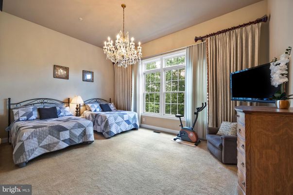 Bedroom, Chandelier, Interior