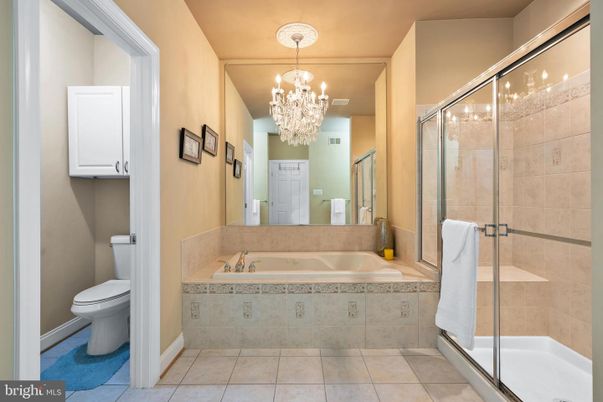 Bathroom, Chandelier, Glass Shower, Interior