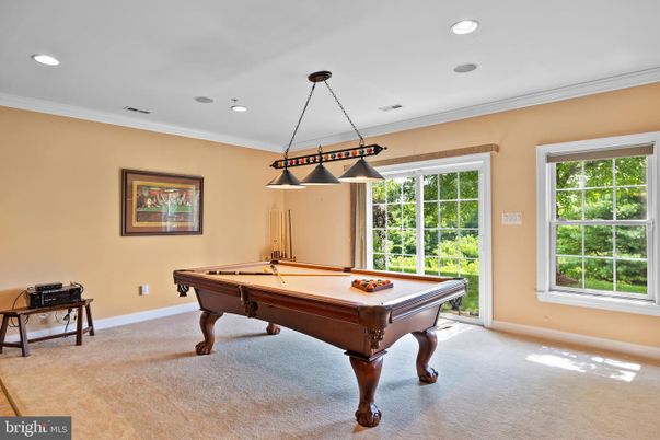 Billiard Table, Game Room, Interior, Pendant Lights, Recessed Lighting