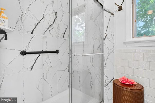 Bathroom, Glass Shower, Interior, Marble Walls