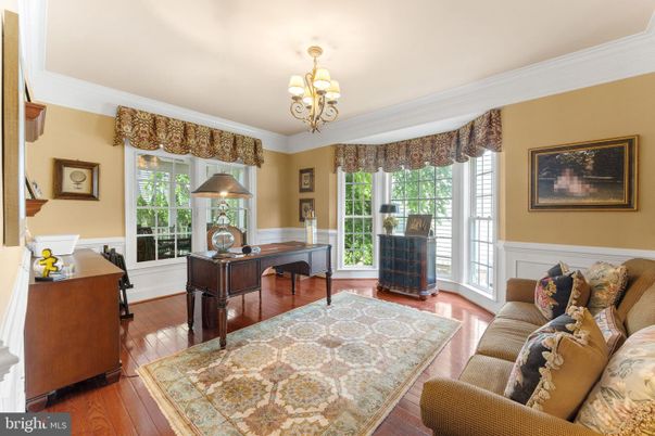 Chandelier, Home Office, Interior, Wood Texture Flooring