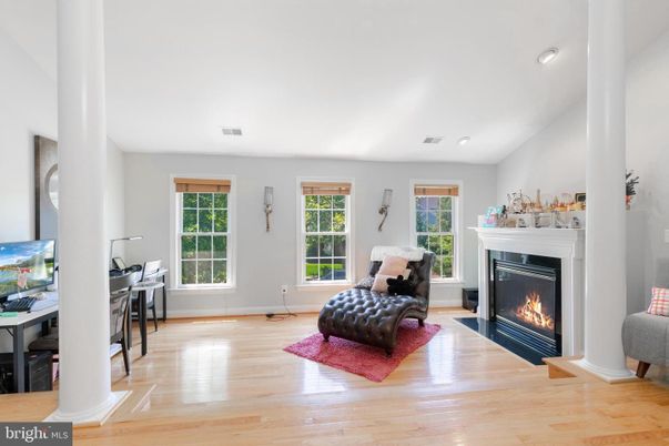 Fireplace, Interior, Recessed Lighting, Wood Texture Flooring