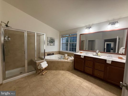 Bathroom, Dual Sink Vanities, Glass Shower, Interior