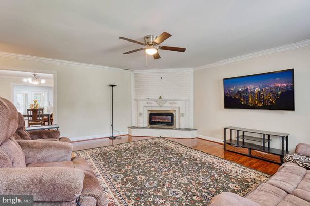 Dining room, Fireplace, Interior, Living room, Wood Texture Flooring