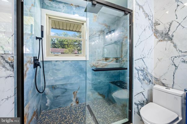 Bathroom, Glass Shower, Interior, Marble Walls