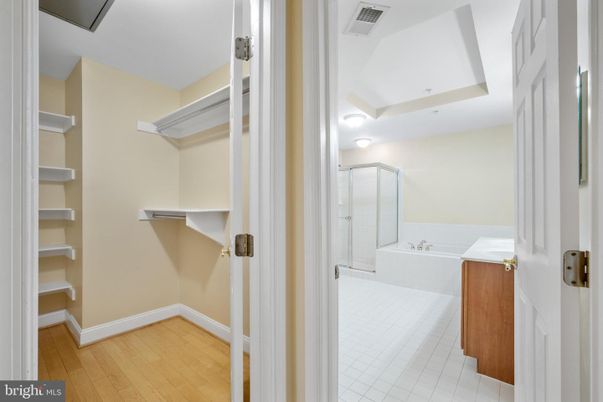 Bathroom, Interior, Walk-in Closets, Wood Texture Flooring