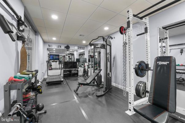 Fitness Equipment, Gym, Interior, Recessed Lighting