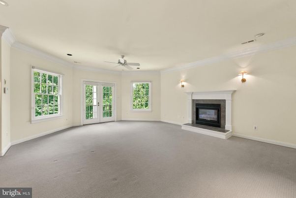 Empty room, Fireplace, Interior, Recessed Lighting