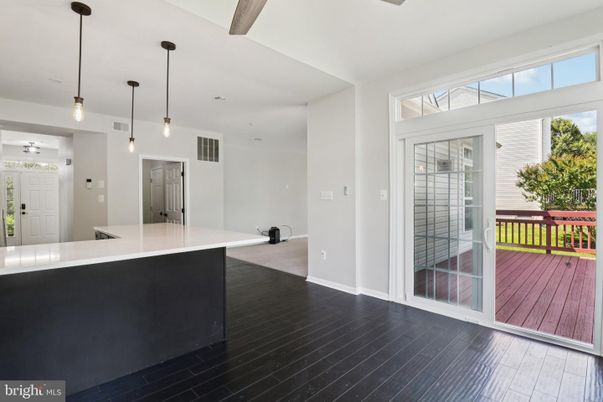 Interior, Kitchen, Pendant Lights, Wood Texture Flooring