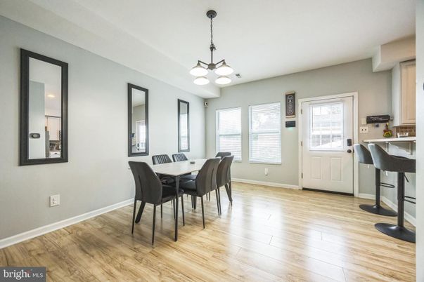 Chandelier, Dining room, Interior, Pendant Lights, Wood Texture Flooring
