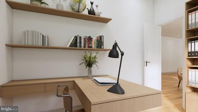 Home Office, Interior, Wood Texture Flooring