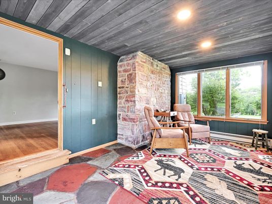Interior, Recessed Lighting, Stone Walls, Wooden Ceilings, Wood Texture Flooring