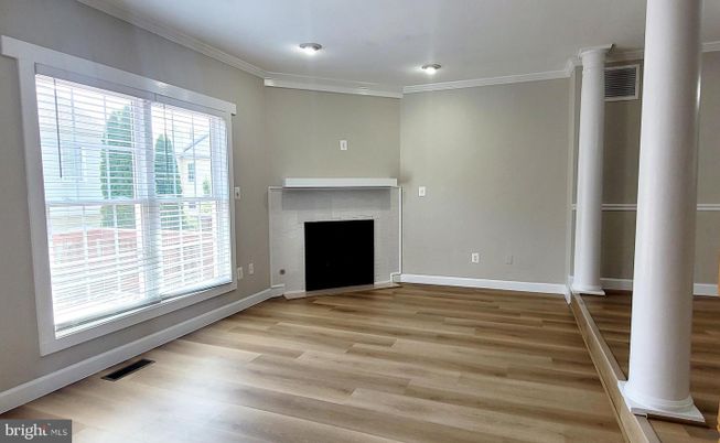 Empty room, Fireplace, Interior, Wood Texture Flooring