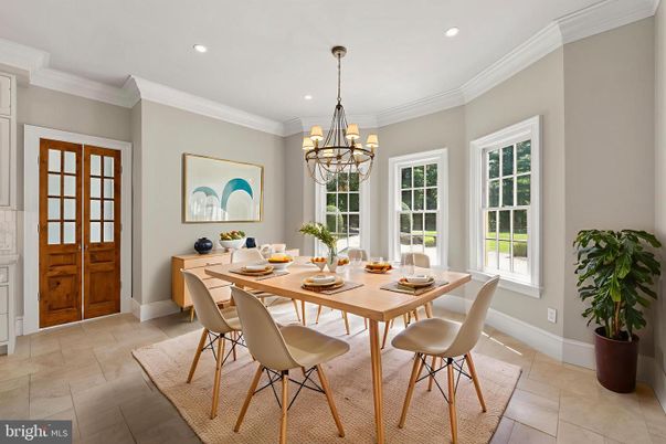Chandelier, Dining room, Interior, Recessed Lighting