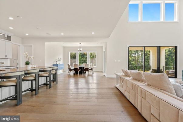 Dining room, Interior, Kitchen, Living room, Pendant Lights, Recessed Lighting, Wood Texture Flooring