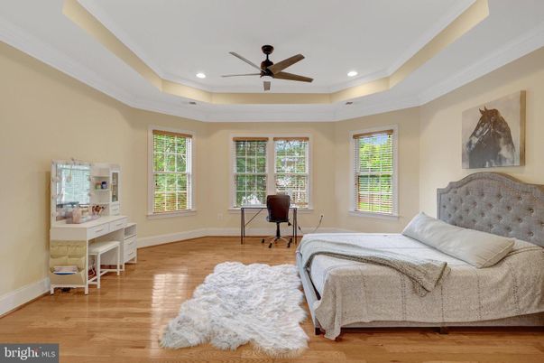 Bedroom, Home Office, Interior, Recessed Lighting, Wood Texture Flooring
