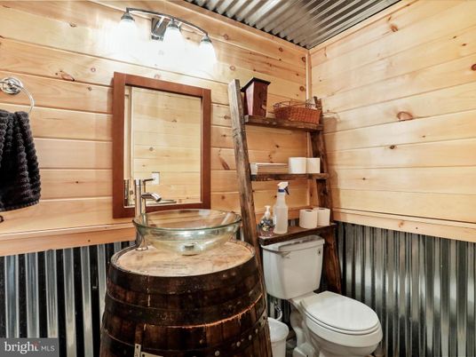 Bathroom, Interior, Wooden Walls