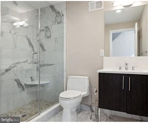 Bathroom, Glass Shower, Interior, Marble, Marble Walls