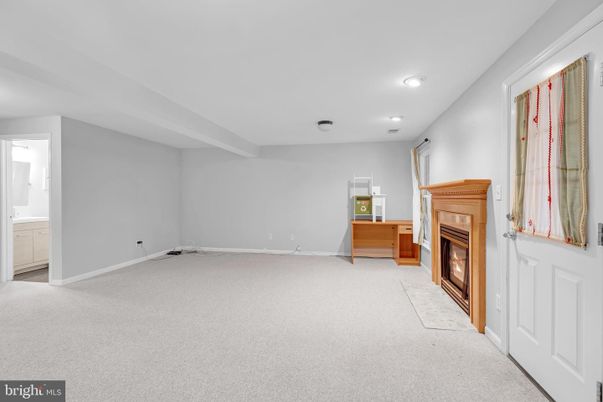 Empty room, Fireplace, Interior, Recessed Lighting