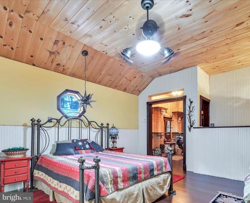 Bedroom, Interior, Wooden Ceilings, Wood Texture Flooring