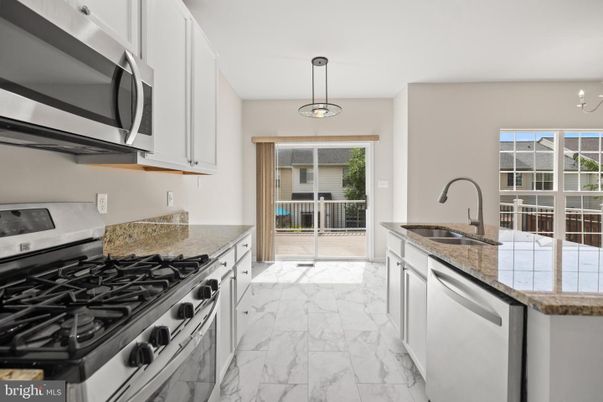 Interior, Kitchen, Marble, Pendant Lights